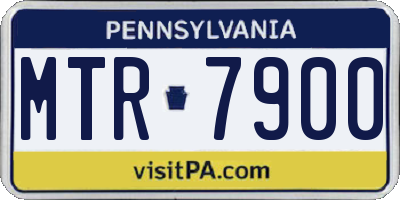 PA license plate MTR7900