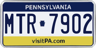 PA license plate MTR7902