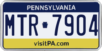 PA license plate MTR7904