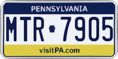 PA license plate MTR7905