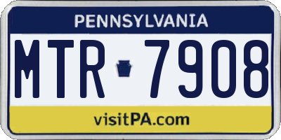 PA license plate MTR7908