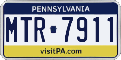 PA license plate MTR7911