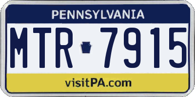 PA license plate MTR7915