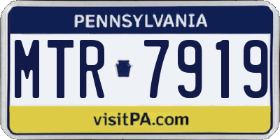 PA license plate MTR7919