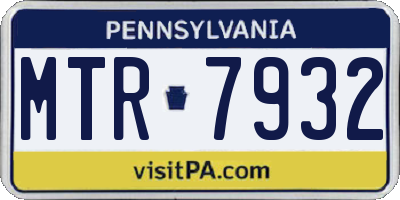 PA license plate MTR7932