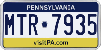 PA license plate MTR7935