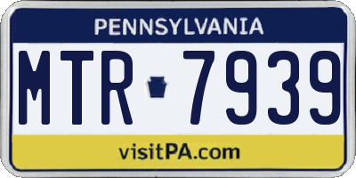 PA license plate MTR7939