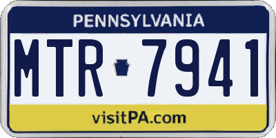 PA license plate MTR7941