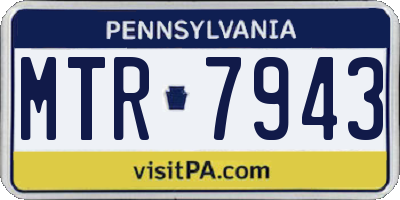 PA license plate MTR7943