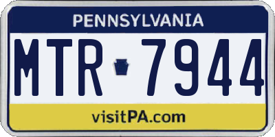 PA license plate MTR7944