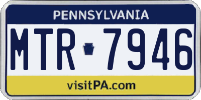 PA license plate MTR7946
