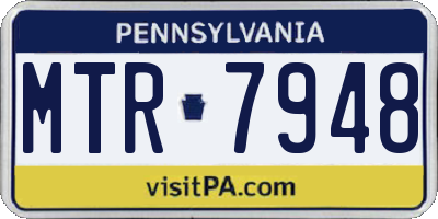 PA license plate MTR7948