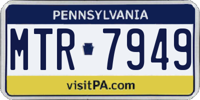 PA license plate MTR7949