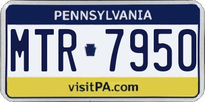 PA license plate MTR7950
