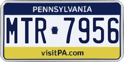 PA license plate MTR7956