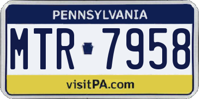 PA license plate MTR7958