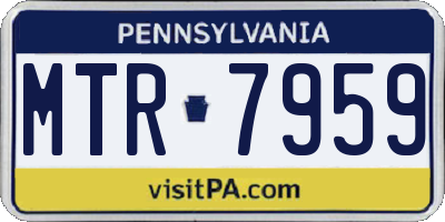 PA license plate MTR7959