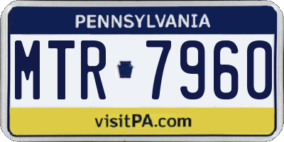 PA license plate MTR7960
