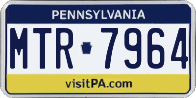 PA license plate MTR7964