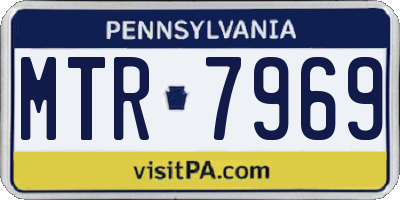 PA license plate MTR7969