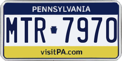 PA license plate MTR7970