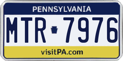 PA license plate MTR7976