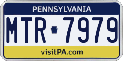 PA license plate MTR7979