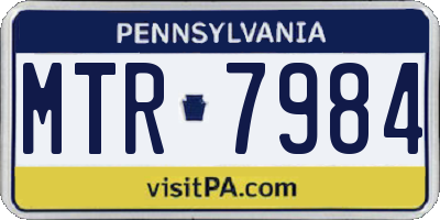 PA license plate MTR7984