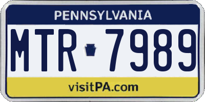 PA license plate MTR7989