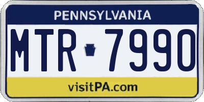 PA license plate MTR7990
