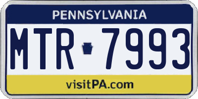 PA license plate MTR7993