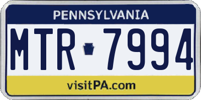 PA license plate MTR7994
