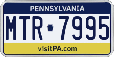 PA license plate MTR7995