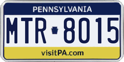 PA license plate MTR8015