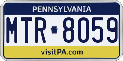 PA license plate MTR8059