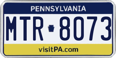 PA license plate MTR8073