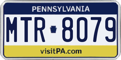 PA license plate MTR8079