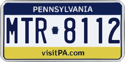 PA license plate MTR8112