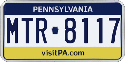 PA license plate MTR8117