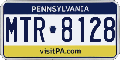 PA license plate MTR8128
