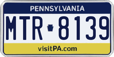 PA license plate MTR8139