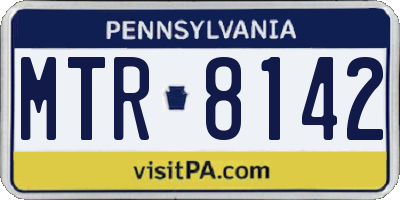 PA license plate MTR8142