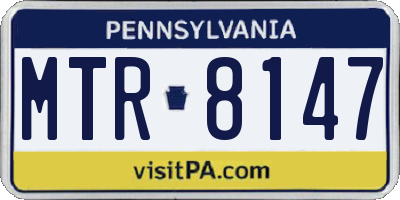 PA license plate MTR8147