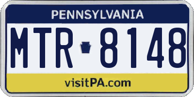 PA license plate MTR8148