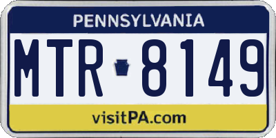 PA license plate MTR8149