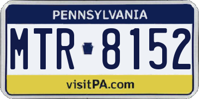 PA license plate MTR8152