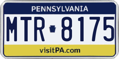 PA license plate MTR8175