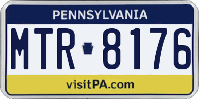 PA license plate MTR8176