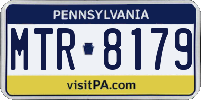 PA license plate MTR8179