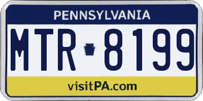 PA license plate MTR8199